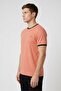 Men Crew Neck Short Sleeve Heather T-Shirt, Orange - 3