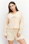 Women 2 Pieces Embroidered Pajamas Set, Peach