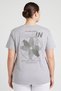 Women Loose Fit Short Sleeve Outdoor T-Shirt, Grey - 4