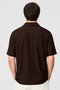 Men Regular Fit Textured Short Sleeve Casual Shirt, Brown - 4