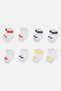 Toddlers Boy 8 Pairs Brand Logo Quarter Socks, White - 3