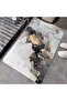 بساط/ سجادة دائرية كبيرة مقاس 60 × 90 سم بتصميم مشطور من ثمينز، غير قابلة للانزلاق وسريعة الجفاف وفا - 5