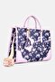 Women Floral Pattern Tote Bag, Multicolor - 3