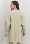 Women Sportswear Fit Long Sleeves Sweater Dress, Beige - 4