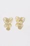 Butterfly Figured Earrings Gold