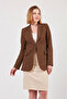 Brown Single Button Jacket - 2