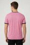Men Crew Neck Short Sleeve Heather T-Shirt, Pink - 4