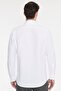 Men's White Slim Fit Slim Fit Button Collar Dobby Seersucker Patterned Shirt - 5