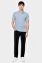 Men Regular Fit Solid Short Sleeve Polo Shirt, Steel Blue - 2