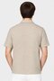Men Regular Fit Checkered Short Sleeve Polo Shirt, Stone - 4