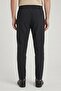 Men Regular Fit Solid Straight Leg Pants, Black - 4