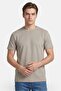 Men Crew Neck Short Sleeve Textured T-Shirt, Sand
