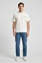 Men Crew Neck Short Sleeve Brand Logo T-Shirt, Off White - 2