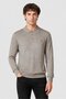 Men Regular Fit Embroidered Logo Long Sleeve Polo Shirt, Light Grey