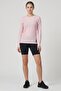 Women Fitted Long Sleeve Running T-Shirt, Pink - 3