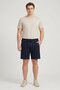 Men Solid Basic Shorts, Navy - 2