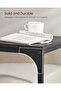 Vasagle End Table, Metal and Particleboard, C-Shaped, Glides under Furniture with Adjustable Feet, Space-Saving, - 4