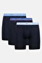 Men 3 Pcs Brand Logo Boxer Briefs, Blue