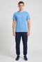 Men Sportswear Fit Short Sleeve Outdoor T-Shirt, Blue - 2
