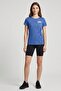 Women Loose Fit Short Sleeve Training T-Shirt, Heather Blue - 2