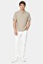 Men Regular Fit Checkered Short Sleeve Polo Shirt, Stone - 2