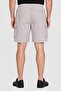 Men Solid Cargo Pants, Light Grey - 4