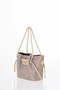 Drawstring Detailed Shoulder Bag Mink - 2