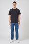 Men Crew Neck Short Sleeve Washed T-Shirt, Black - 2