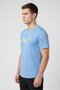 Men Sportswear Fit Short Sleeve Training T-Shirt, Blue Heather - 3