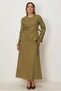Set with Linen Skirt and Binding Details 46784 - 2