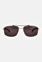 Men CR 80039 C4 Rectangle Sunglasses, Silver