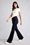 Flare Fit Mid Waist Spanish Flare Jean Pants H6949Ax26Au - 2