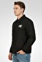Jeans Men Brand Logo Long Sleeve Jacket Shirt, Black - 3