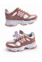Children's High Sole Sneaker Shoes with Hidden Velcro and Laces - White Powder - 2