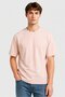 Men Oversized Fit Crew Neck Short Sleeve Solid T-Shirt, Light Old Rose