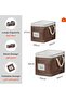 Rectangular Laundry Hamper Set - Fabric Storage Boxes with Cotton Rope Handles and Foldable Design - Perfect for Laundry and - 2