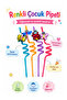 4-Piece Colorful Plastic Straws with Cute Figures