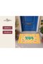 Aura Not Dead Yet! Written Yellow Woven Base Decorative Carpet Aura4071 - 6