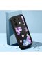 Infinix Zero 30 5g Compatible Black Silicone Case Shockproof with Camera Protection and Floral Pattern - 2