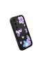 Samsung Galaxy S24 Plus Compatible Black Silicone Case Shockproof Camera Protected Floral Pattern - 3