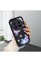 Vivo X200 Pro Compatible Black Silicone Case Shockproof with Camera Protection Floral Pattern
