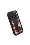 Redmi 14C 4G/5G Compatible Black Silicone Case Shockproof Camera Protected Floral Pattern - 3