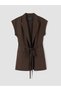 Two Mt Shop Quality Lcw Modest Brown Plain Women's Classic Vest - 5