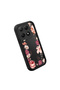 Xiaomi Mi 15t 5g Compatible Black Silicone Case Shockproof with Camera Protection Floral Pattern - 3
