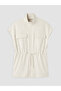 Alita City Lcw Modest Beige Interlock Plain Women's Vest with a Difference - 5