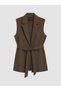 Esvab • Modern & Distinctive Women's Plain Vest with Belted Waist - 7