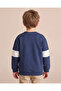 Boys Navy Colourblock Slogan Sweatshirt - 4