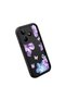 Realme Note 50 Compatible Black Silicone Case with Shockproof Camera Protection and Floral Pattern - 3