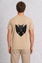 Men's Gothic Decorated Owl Back Print - Cream