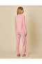 Women Pink Text Print Pajama Set - 5